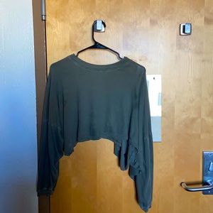 Olive/ army green cute crop top. Small from urban outfitters